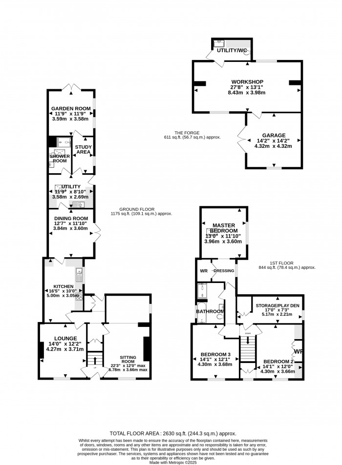 Floorplan for The Old Forge, Royal Oak Lane, Aubourn, Lincoln