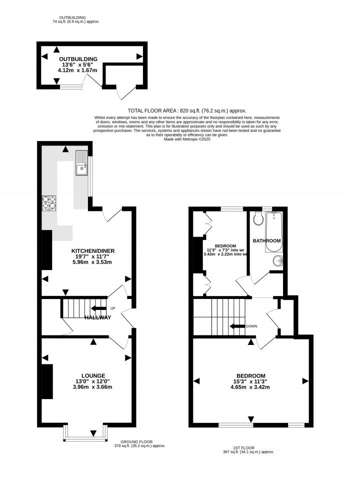 Floorplan for Burton Road, Uphill, Lincoln