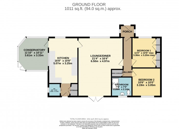 Floorplan for Delph Road, Branston Booths, Lincoln