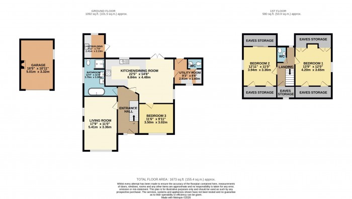 Floorplan for Manor Road, Swinderby, Lincoln
