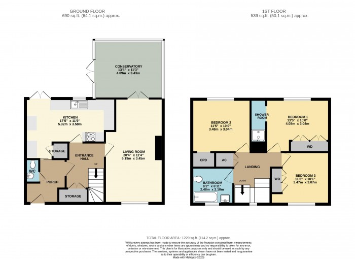 Floorplan for Barlings Close, Hartsholme, Lincoln