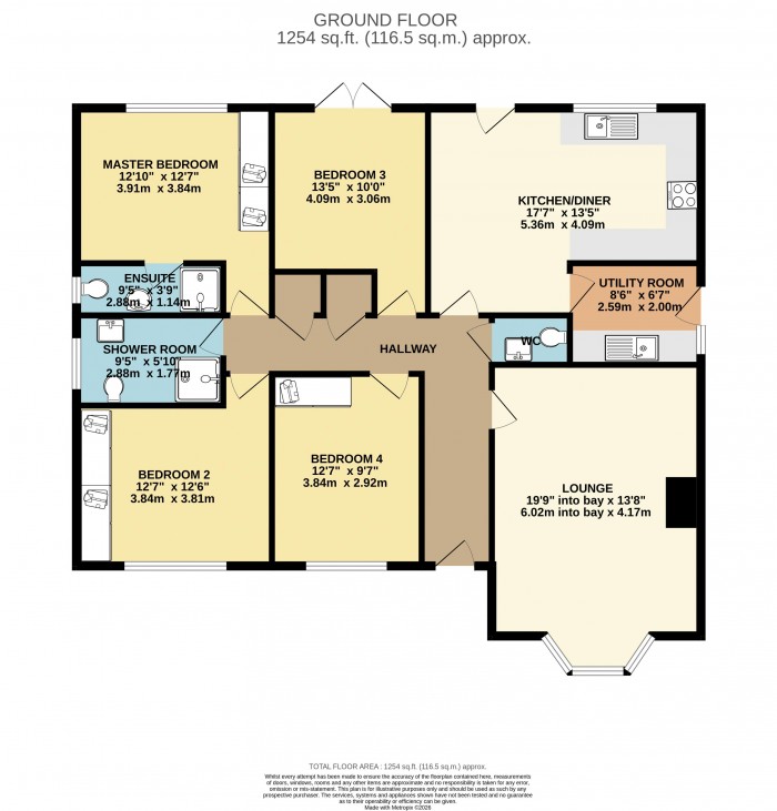Floorplan for Wisteria Way, Scunthorpe