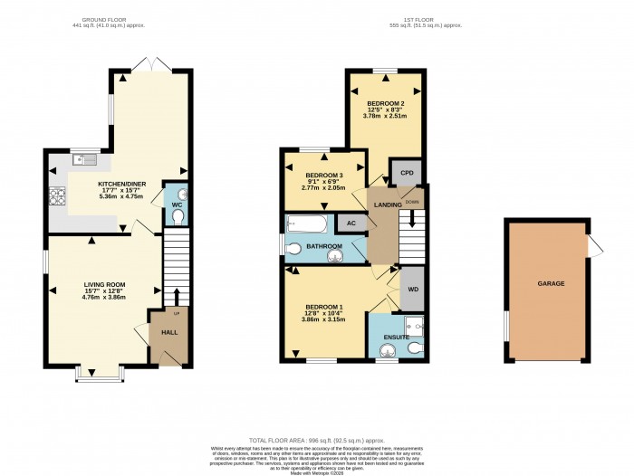 Floorplan for Baker Drive, Nettleham, Lincoln