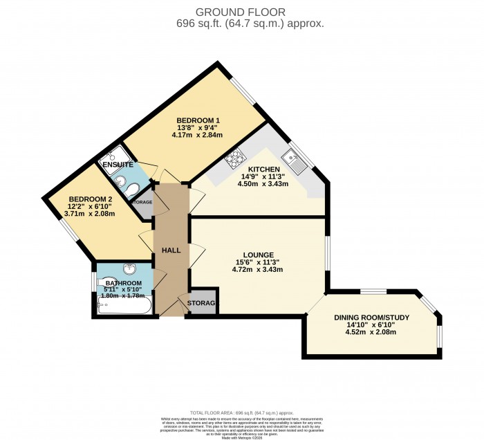 Floorplan for Tiber Road, North Hykeham, Lincoln