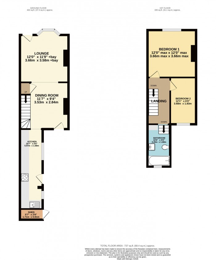 Floorplan for Ropery Road, Gainsborough