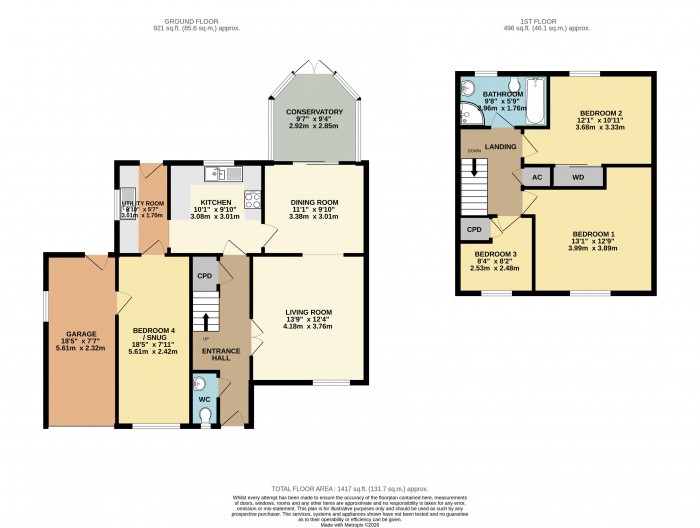 Floorplan for Meadow Rise, Lea, Gainsborough