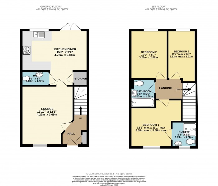 Floorplan for Fleetwood Road, Waddington