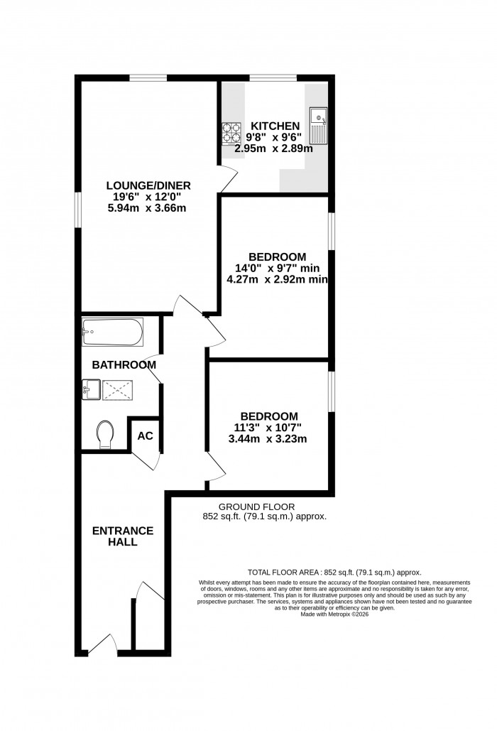 Floorplan for The Old Bakehouse, Station Road, Bardney, Lincoln