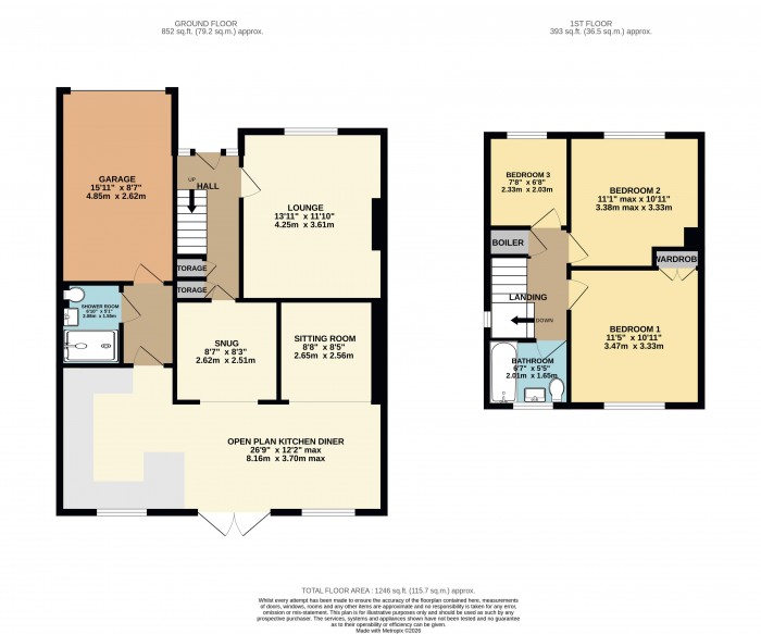 Floorplan for Berkeley Avenue, Off Hykeham Road, Lincoln