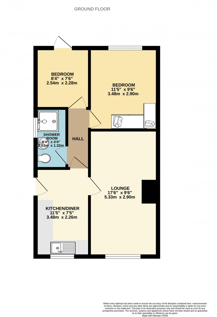 Floorplan for Hall Rise, Messingham