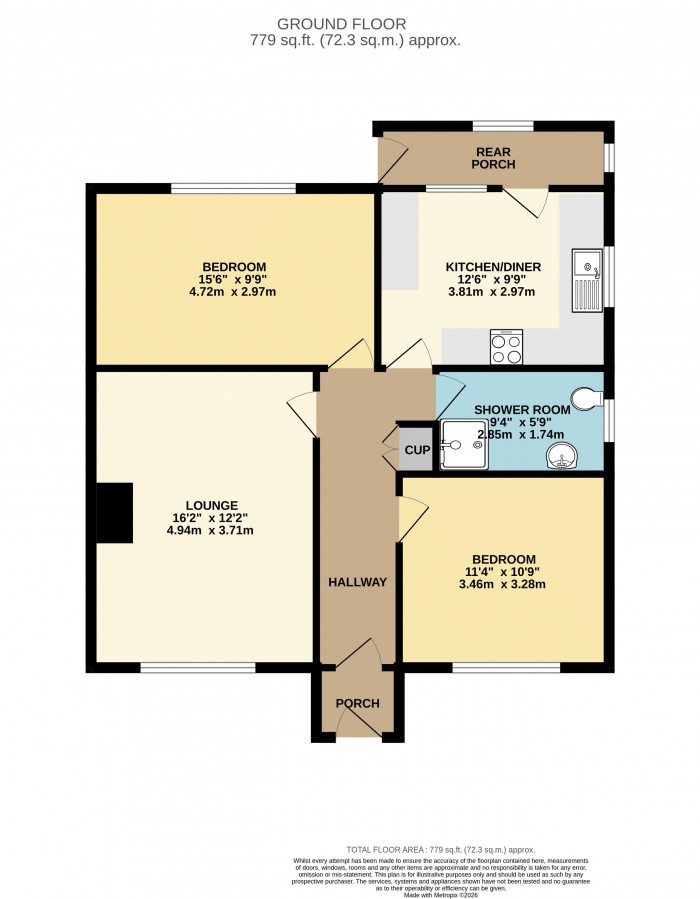 Floorplan for Hornbeam Avenue, Scunthorpe