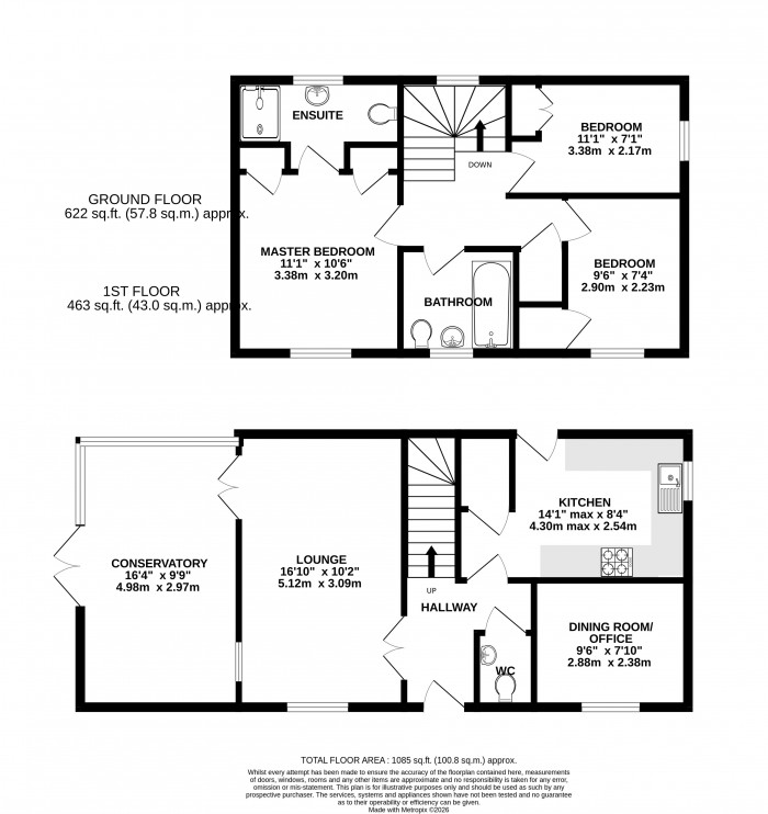 Floorplan for Sorrel Road, Witham St. Hughs, Lincoln