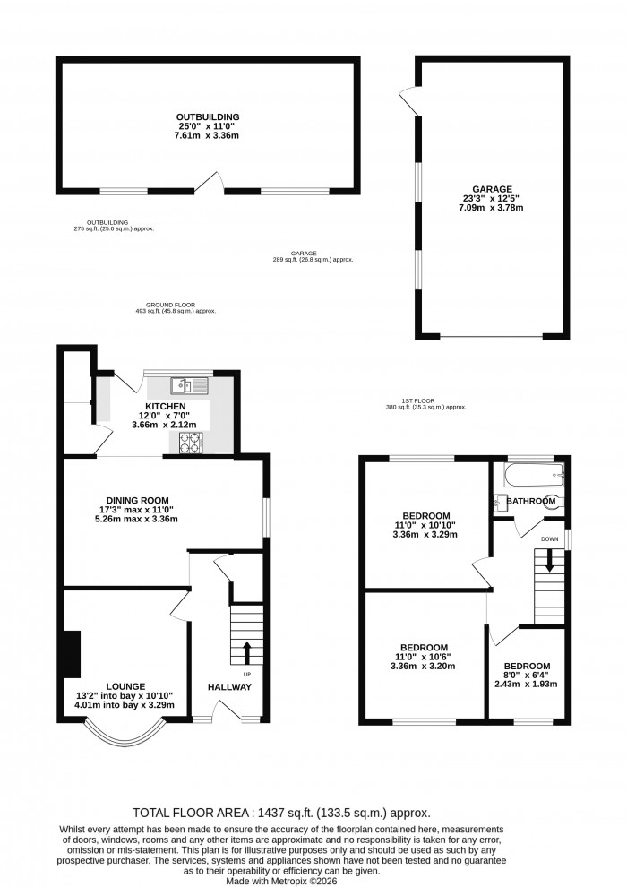 Floorplan for Moorwell Road, Scunthorpe
