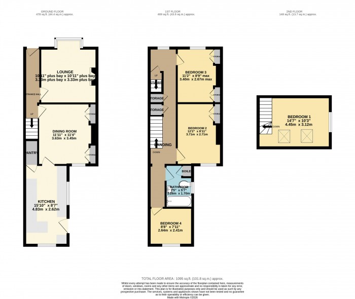 Floorplan for Brancaster Drive, Lincoln