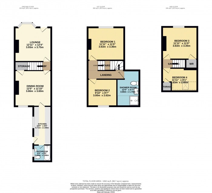 Floorplan for Cromwell Street, Lincoln