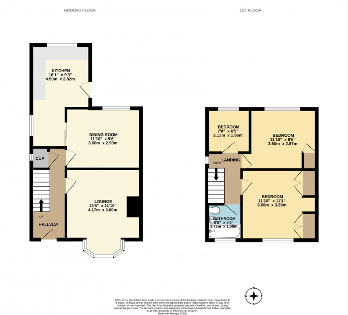 Floorplan for Dewsbury Avenue, Scunthorpe