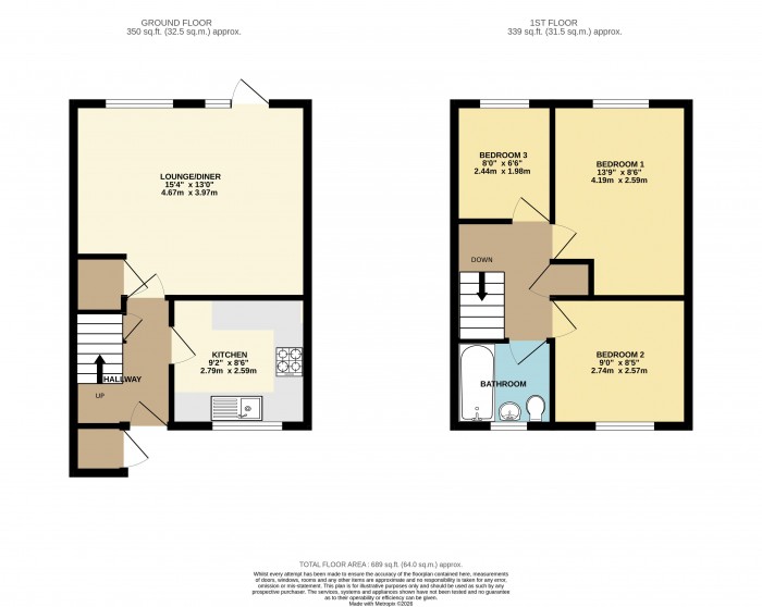 Floorplan for Ely Close, Bracebridge Heath, Lincoln