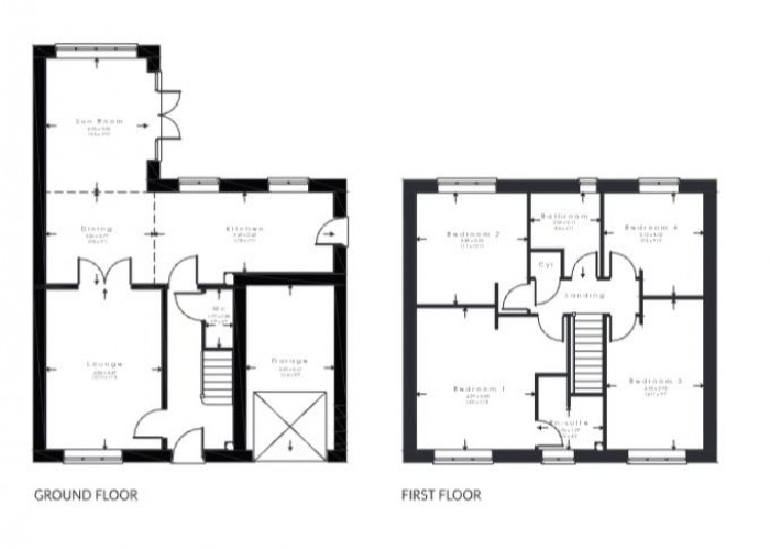 Floorplan for Plot 101, The Peridot, Langton Rise, Horncastle