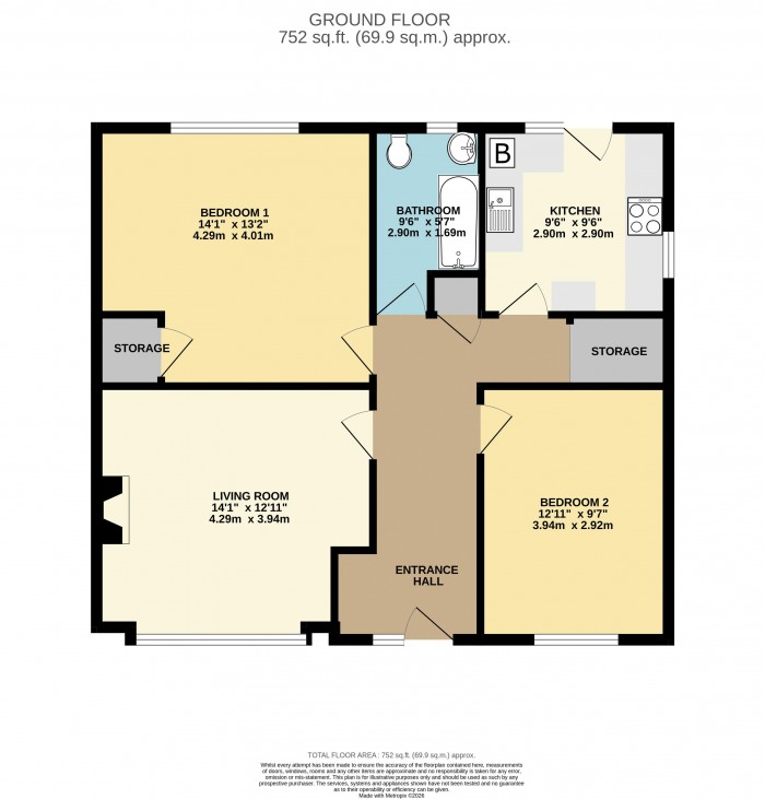 Floorplan for Grange Road, Bracebridge Heath