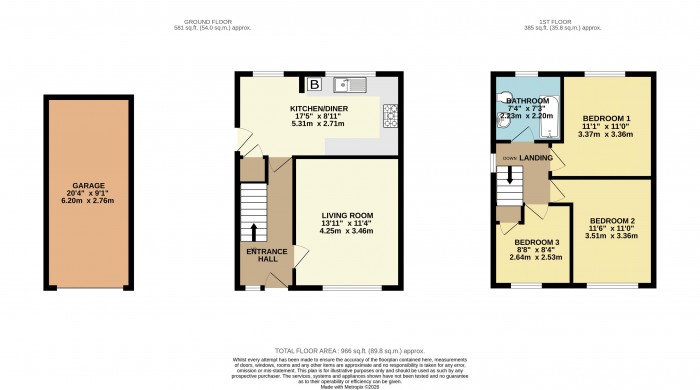Floorplan for Dore Avenue, North Hykeham, Lincoln