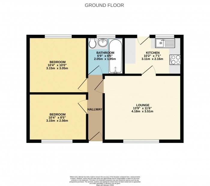 Floorplan for Rivelin Place, Scunthorpe