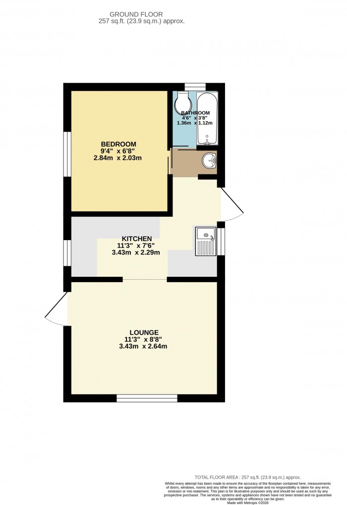 Floorplan for First Avenue, Ashfield Park, Scunthorpe