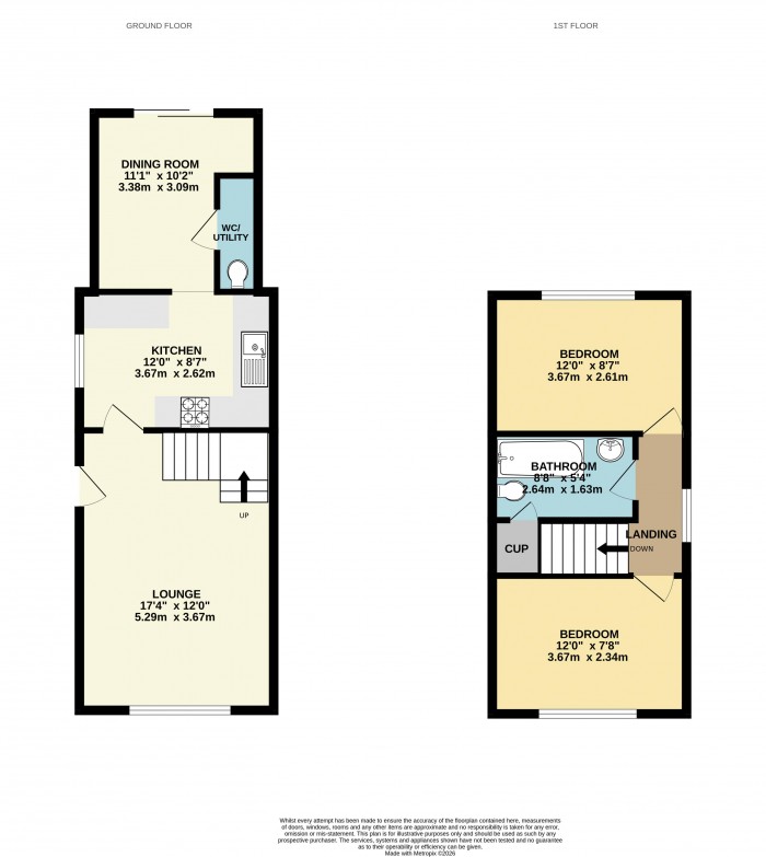 Floorplan for Worcester Close, Bottesford