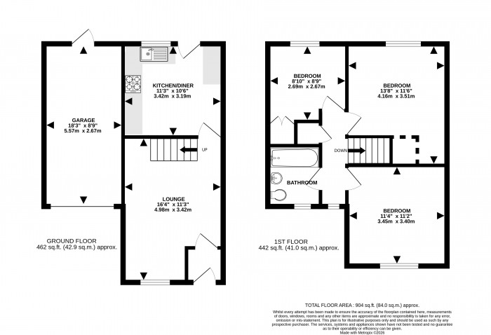 Floorplan for Peppercorn Close, Lincoln