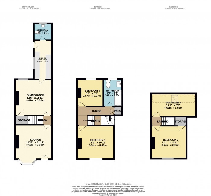 Floorplan for Cromwell Street, Lincoln