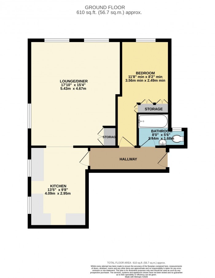 Floorplan for Church Lane, Uphill, Lincoln