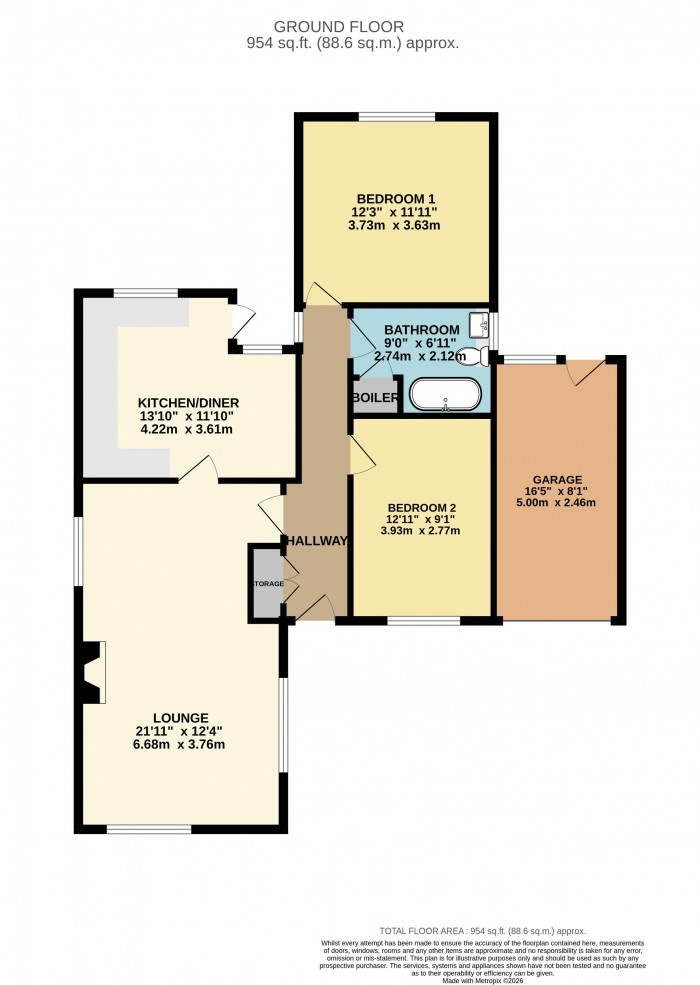 Floorplan for Beech Road, Branston, Lincoln