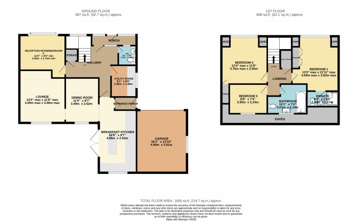 Floorplan for Ashing Lane, Dunholme, Lincoln