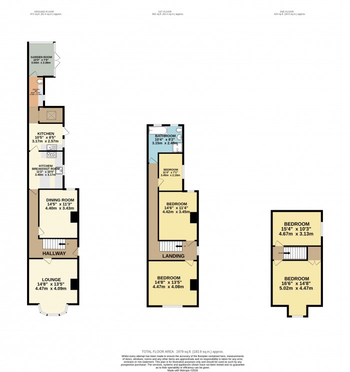 Floorplan for Morton Terrace, Gainsborough