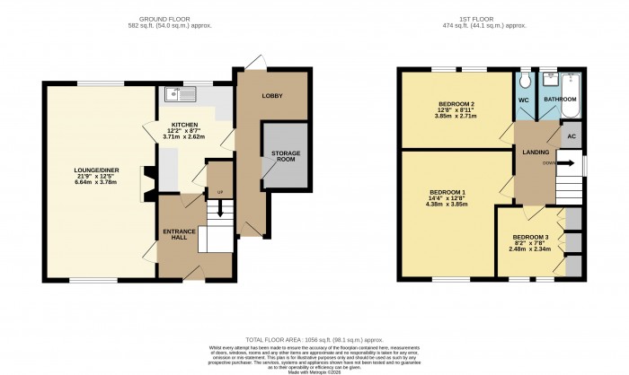 Floorplan for Alfred Avenue, Metheringham, Lincoln