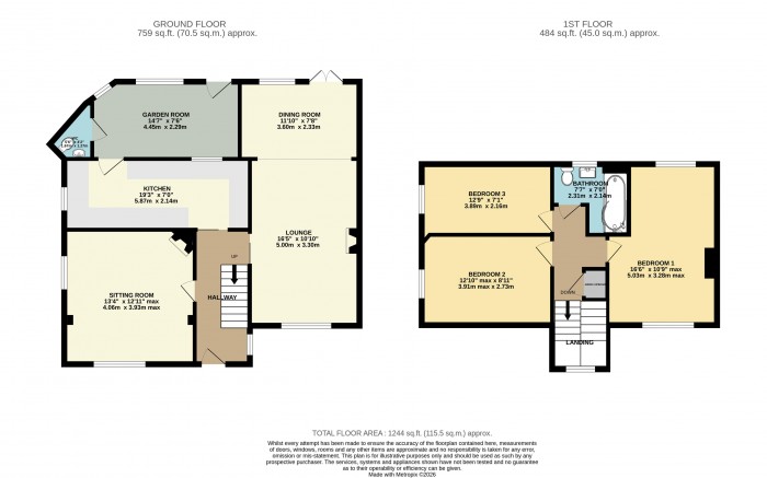 Floorplan for Cherry Grove, Swanpool, Lincoln