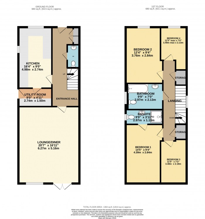 Floorplan for Medland Drive, Bracebridge Heath, Lincoln