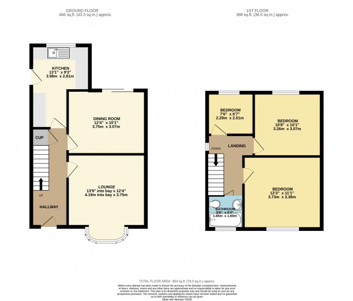 Floorplan for Milton Road, Scunthorpe