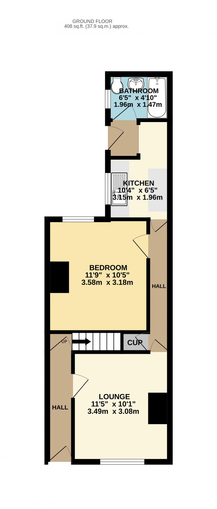 Floorplan for 21 Queen Street, Scunthorpe