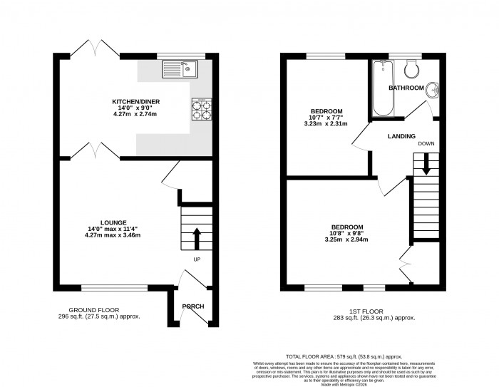 Floorplan for Oxen Park Close, Lincoln