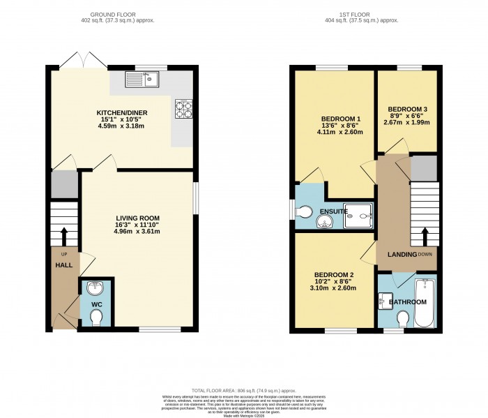 Floorplan for Brutus Court, North Hykeham, Lincoln