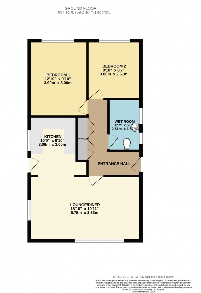 Floorplan for Wisteria Avenue, Branston, Lincoln