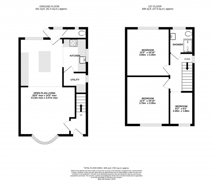 Floorplan for Grange Lane South, Scunthorpe