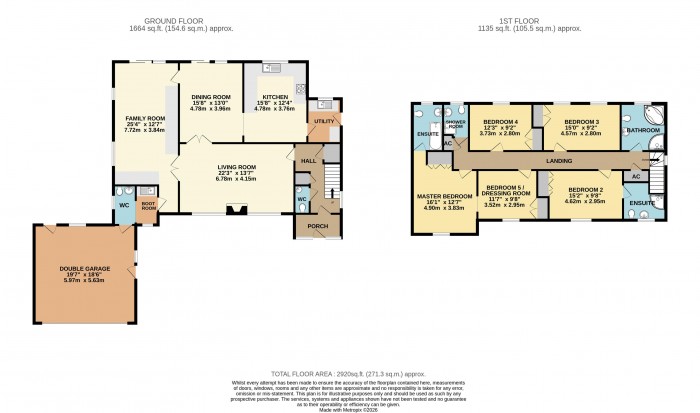 Floorplan for Beechcroft, St. Georges Lane, Riseholme