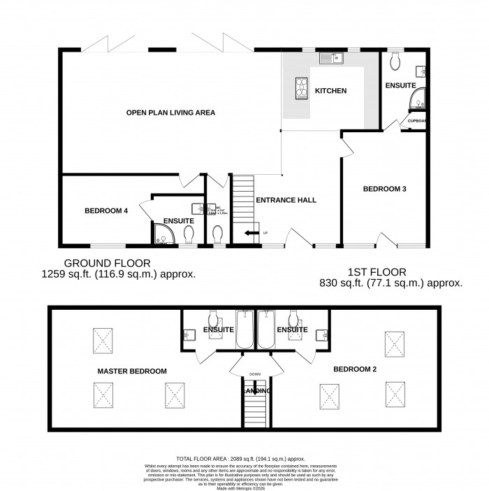 Floorplan for Glebe Farm, Scampton
