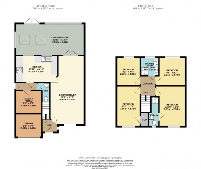 Floorplan for Primrose Way, Scunthorpe