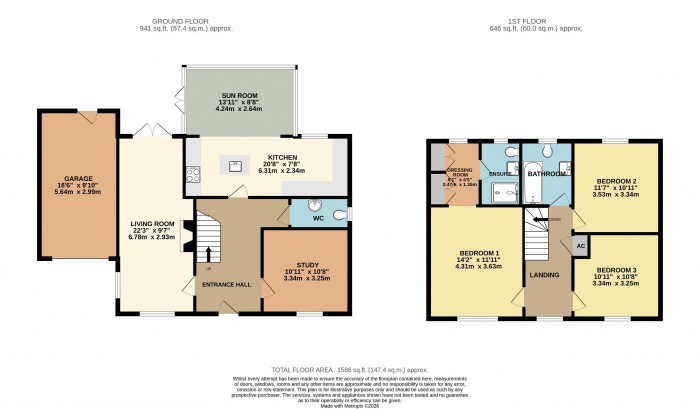 Floorplan for Rectory Lea, Fillingham, Gainsborough