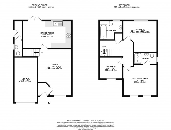 Floorplan for Aintree Drive, Market Rasen