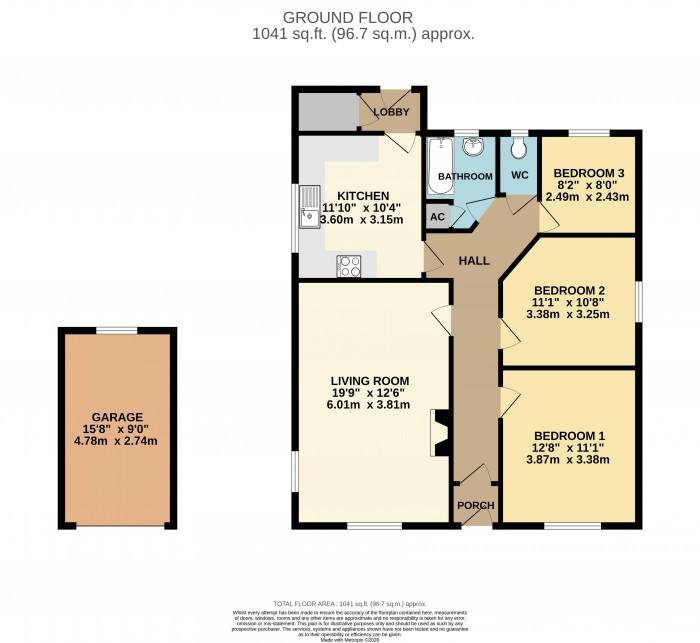 Floorplan for Bentley Drive, Bracebridge Heath, Lincoln