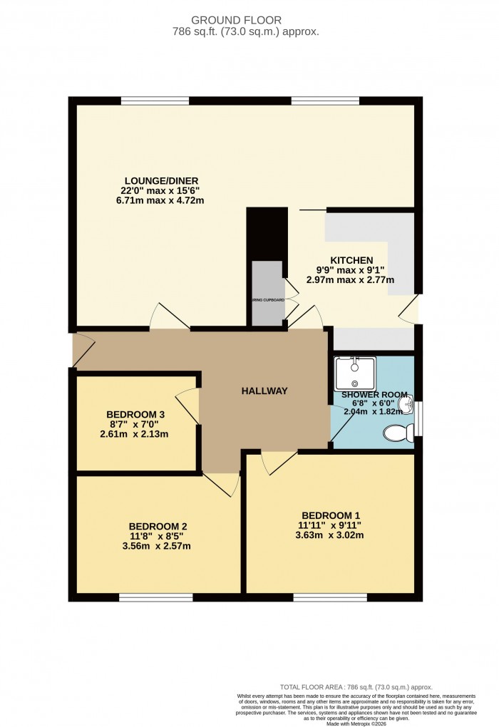 Floorplan for Tennyson Close, Metheringham, Lincoln