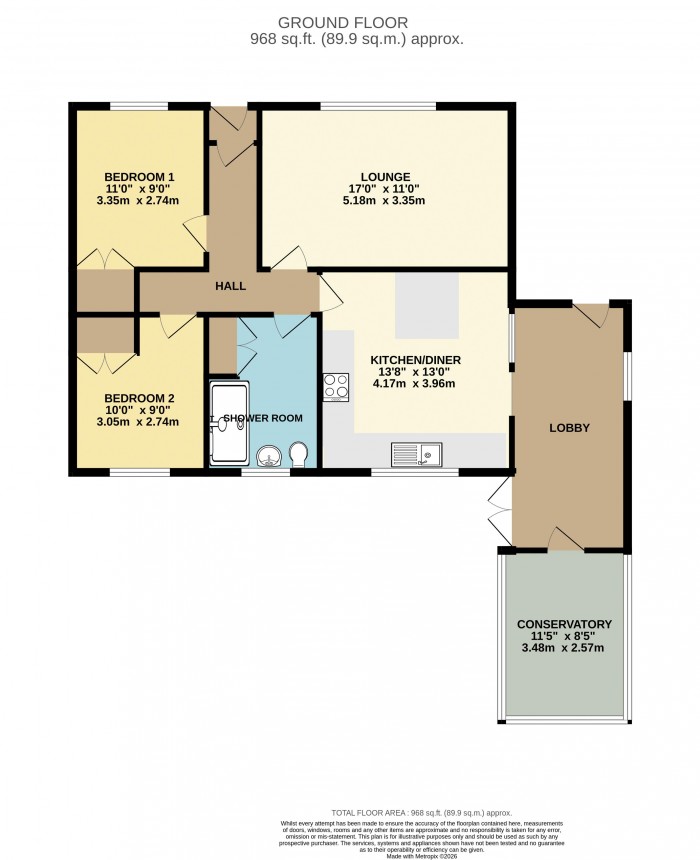 Floorplan for Green Lane, North Hykeham, Lincoln
